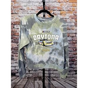 NASCAR Women's Size Medium Tie-Dye Crop Top Style Sweatshirt Florida Beach